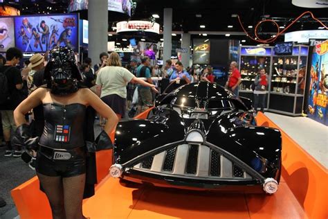 Lady Vader With Darth Vader Hot Wheels Car At SDCC