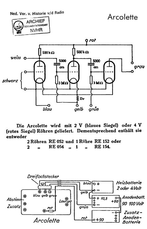 Telefunken Arcolette Early Battery Receiver 1926 Sch Service Manual