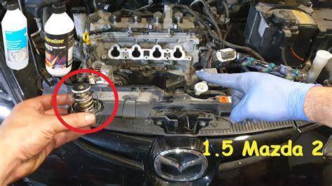 1 5 Mazda 2 Coolant Change And Thermostat Replacement YouTube