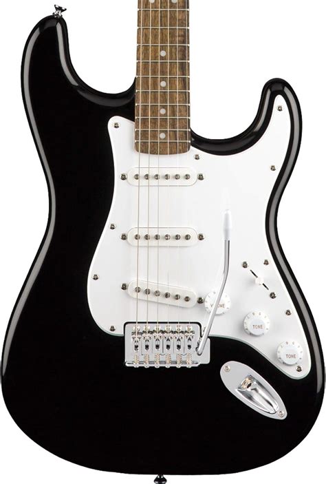 Amazon.com: Squier Stratocaster Electric Guitar Pack, Black, with Gig ...