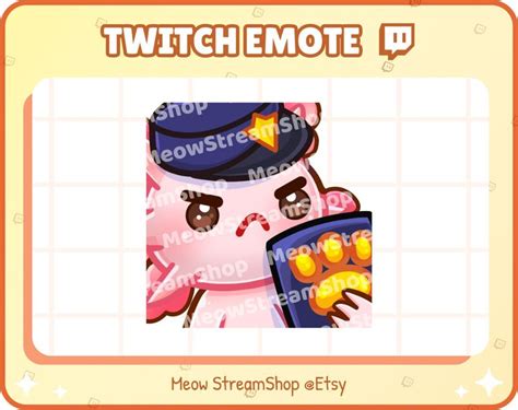 Twitch Emote / Cute Axolotl Neuron Cop, Police, Rule Emote / Cute ...