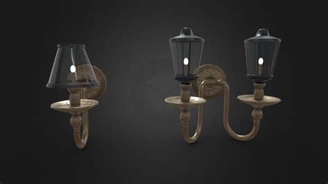 Wall Light 3d Model Thiết Kế Đèn Trang Trí Tường Sáng Tạo