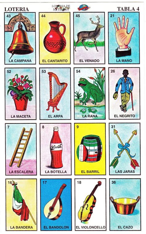 Free Printable Loteria Mexicana Cartas