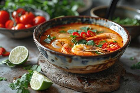 Premium Photo Asian Soup With Seafood Tom Yam Soup With Shrimp In Bowl