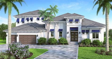 Florida House Plan with High Style - 86034BW | Architectural Designs ...