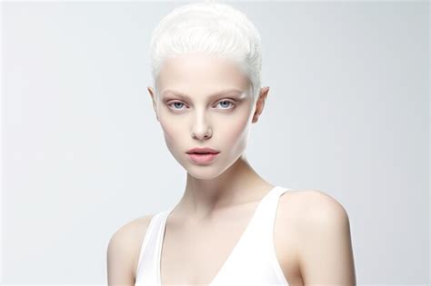 Premium Photo | Fashion concept albino model woman portrait