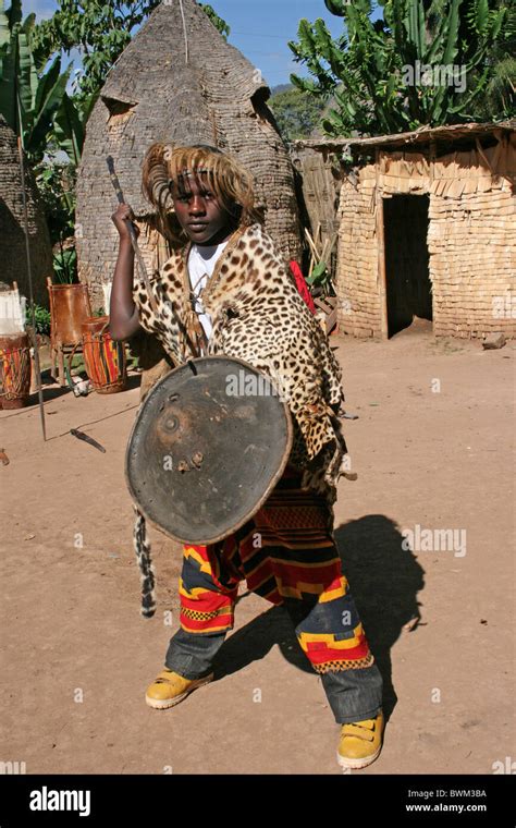 Dorze Tribe Man Holding Traditional Spear And Shield Taken In Stock