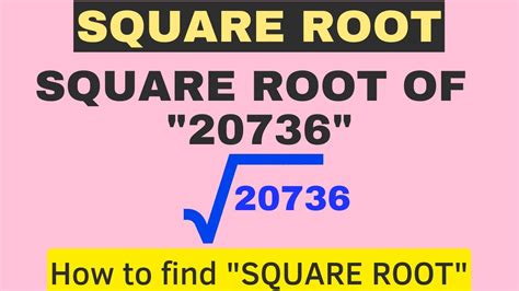 Square Root How To Find Square Root Square Root Of