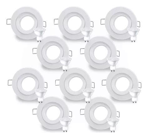 Spot Led Embutir Circular Plastico Dicro Led W Pack X Mercadolibre