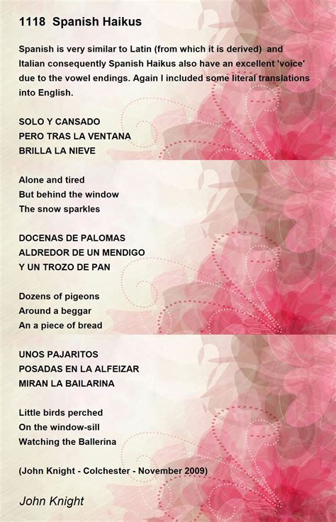 Poems In Spanish 1