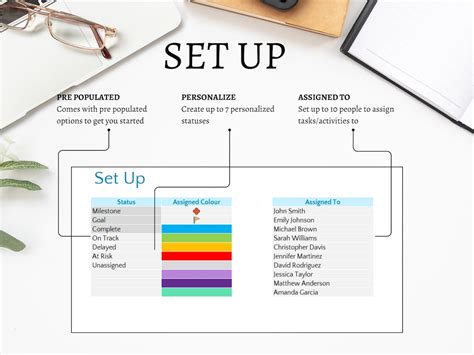 Gantt Chart Project Tracker Project Management Tool Template. Microsoft ...