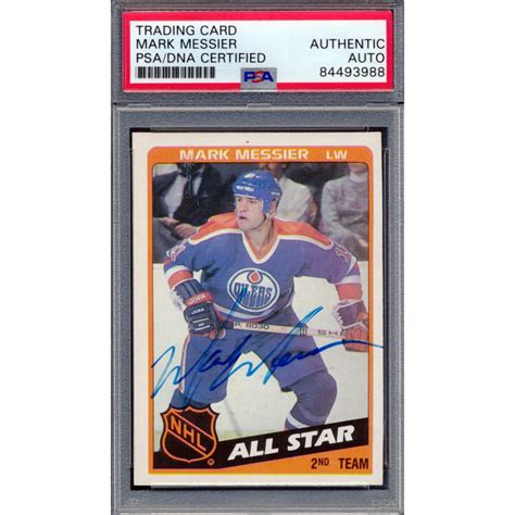 Mark Messier Signed 1984 85 Topps 159 As Psa Pristine Auction