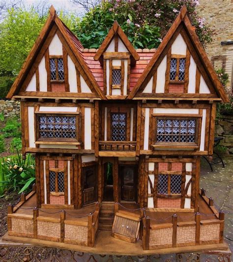 Furnished Tudor Dolls House With Antiques Shop Book Shop Complete