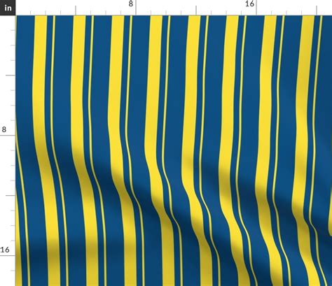 Bright Blue and Yellow Stripes Fabric | Spoonflower