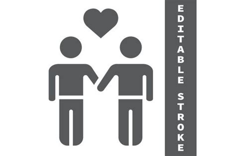 Gay Couple Glyph Icon Graphic By Fox Design Creative Fabrica