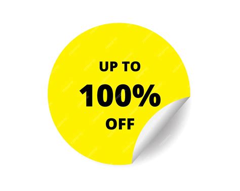 Premium Vector 100 Percent Off Round Sticker Sign Circle Sticker