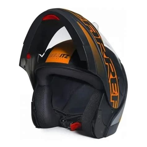 Capacete Taurus Articulado Zarref Neon Preto Fosco Laranja Planeta