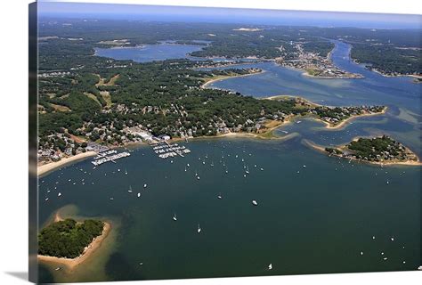 Wickets Island And Onset Beach Wareham Massachusetts Usa Aerial