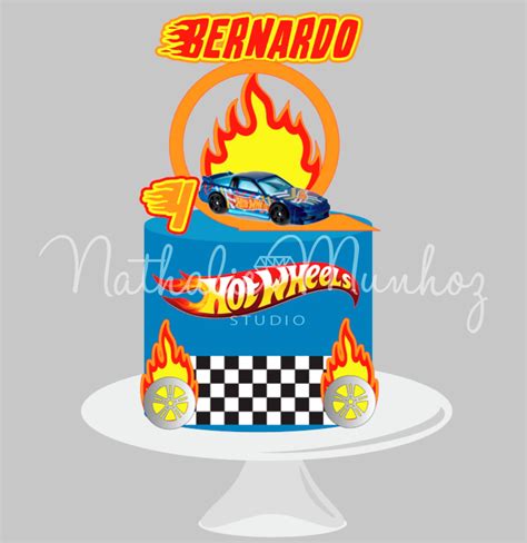 Topo De Bolo Hot Wheels Pista Arquivo De Corte Elo