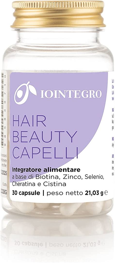 IOINTEGRO Biotina Capelli Integratore Capelli 30 Capsule Vegan