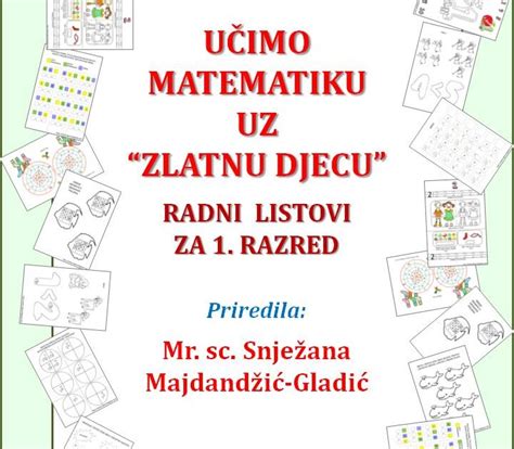 Zlatna Djeca U Imo Matematiku Uz Zlatnu Djecu Radni Listovi Za Prvi