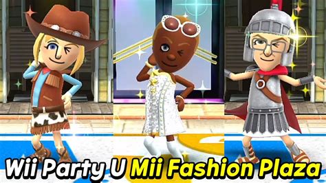 Wii Party U Mii Fashion Plaza Gameplay Emma Vs Cristina Vs Erick Vs