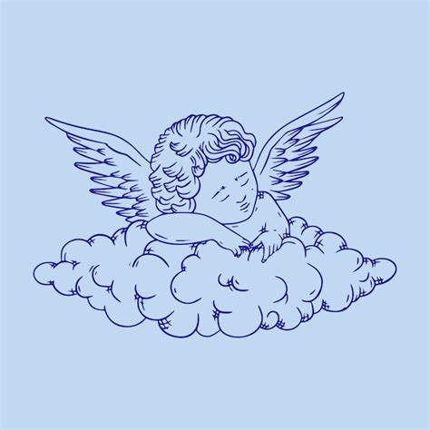 Stencil Drawing Angel Vectors & Illustrations for Free Download