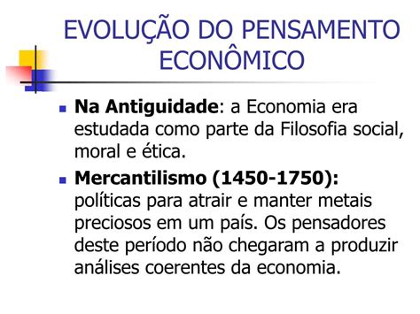 Evolu O Do Pensamento Economico