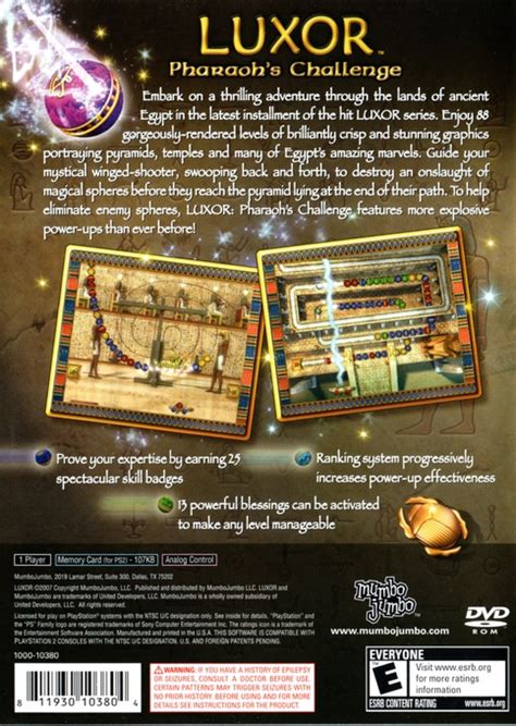 Luxor Pharaohs Challenge Boxarts For Sony Playstation 2 The Video