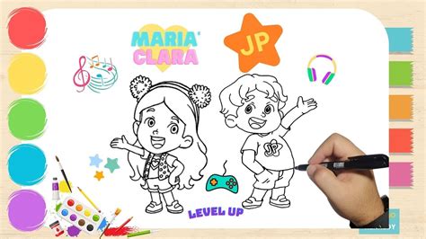 Maquiagem Maria Clara E Jp - Colorindo os novos desenhos da Maria Clara e JP com Kit de Maquiagem ...