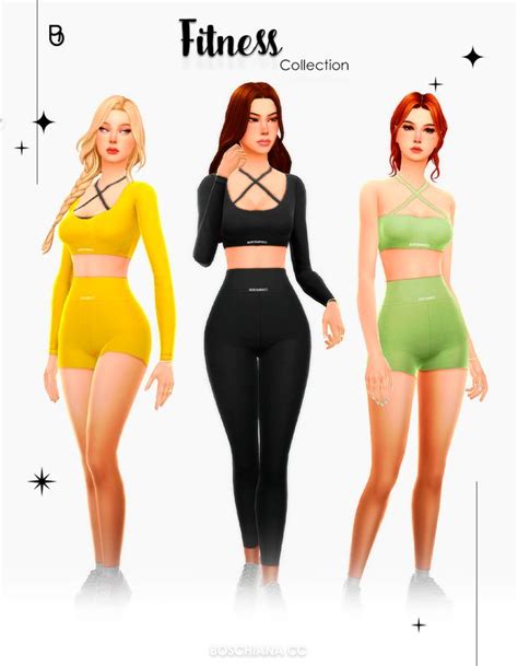 Fitness Collection 🏃‍♀️💪 Boschiana Cc In 2024 Sims 4 Clothing Sims