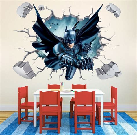 New Batman Art Vinyl Wall Stickers Wall Decals Mural Kids Room Home ...