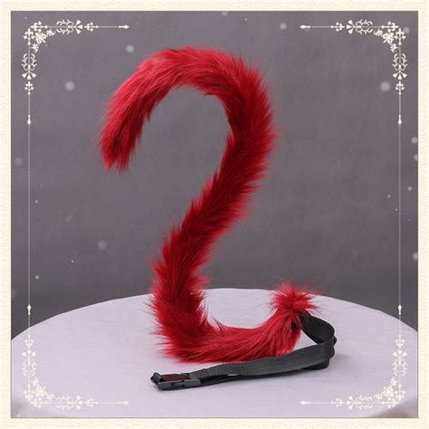 Хвост кошки, Красный для косплея, праздника, вечеринки, карнавала ...
