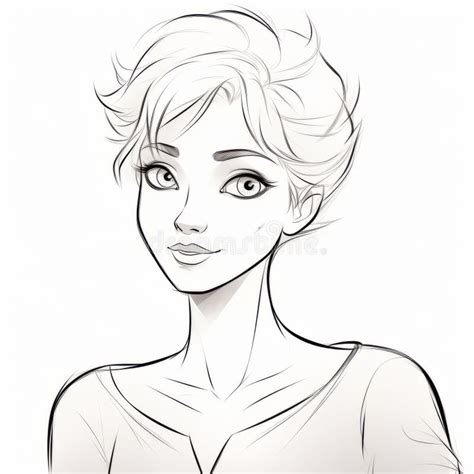 Monochrome Portraits: a Cartoonish Disney Girl with Frozen Elegance ...