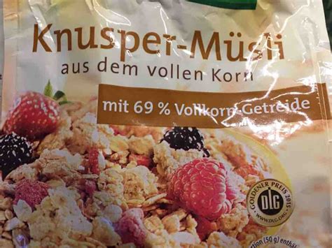 Aldi Knusper M Sli Aus Dem Vollen Korn Kalorien M Sli Fddb