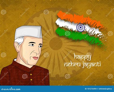 Illustration Of Background For Jawaharlal Nehru Jayanti Stock Vector