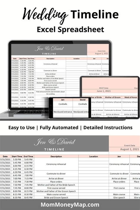 Wedding Timeline Excel Spreadsheet | Wedding timeline, Excel spreadsheets, Spreadsheet