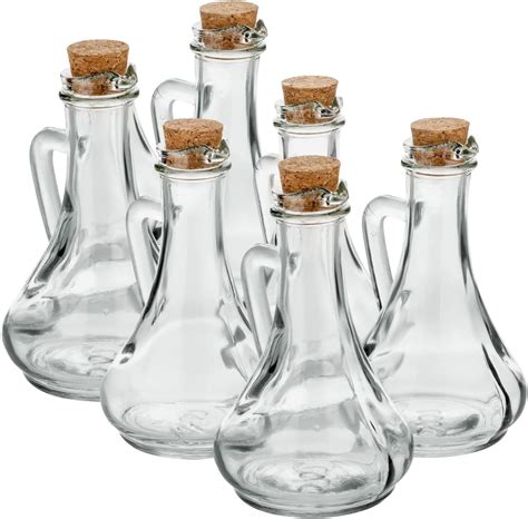 Amazon de 6x Glasflasche mit Korken 300ml kleine Flaschen zum befüllen