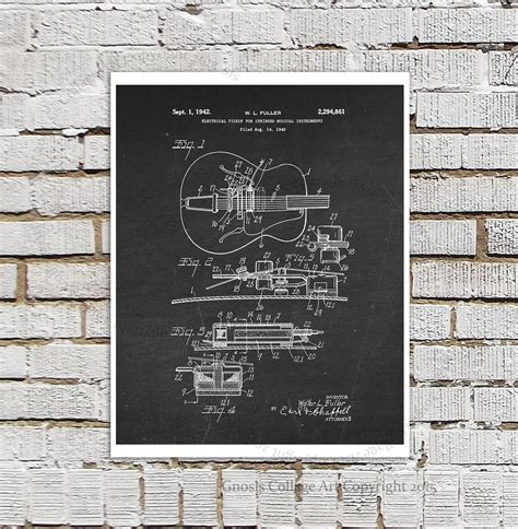 Vintage Gibson Les Paul Guitar Poster Set of 4 BW Art Gibson | Etsy