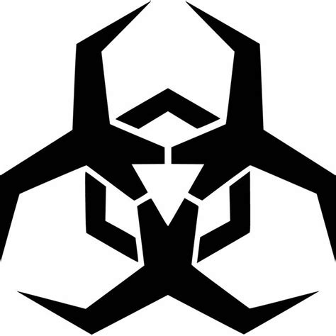 Biohazard Symbol Stencil - ClipArt Best