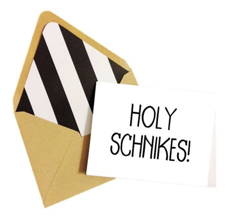 Holy Schnikes // Funny Card // Tommy Boy Card // Blank Greeting Card ...