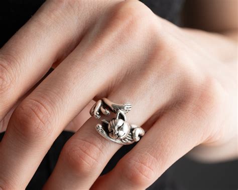 Super Cat Adjustable Ring Cat Adjustable Ring Sterling Silver Cat Ts