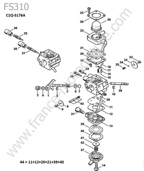 Vue Clat E Et Pi Ces D Tach Es Carburateur C Q S A Pour Fs Stihl