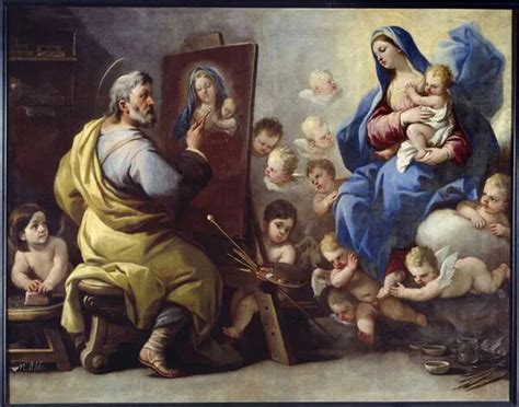 Prints Of Saint Luke Painting The Virgin Painting By Luca Giordano Fa