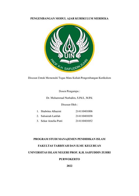 Makalah Kel 11 Pengembangan Modul Ajar Kurikulum Merdeka Pengembangan