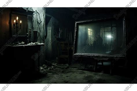 haunted blurred creepy house interior