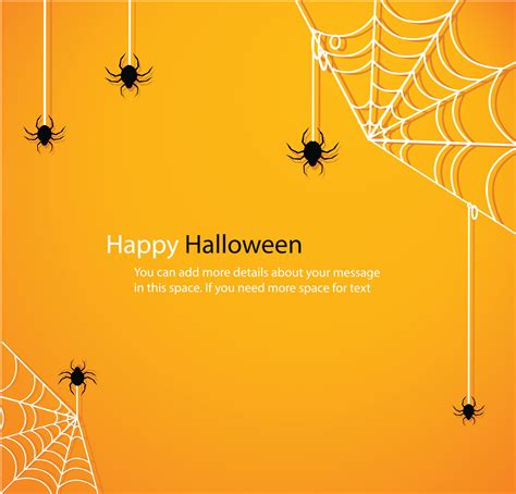 Halloween with spider web yellow background 539929 Vector Art at Vecteezy