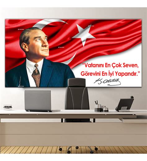 Atatürk Makam Panosu Mustafa Kemal Kanvas Tablo 8 Farklı Ölçü