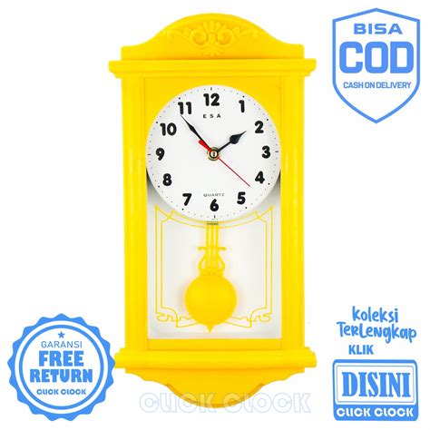 Jual Jam Dinding Bandul Polos Minimalis Esa Hiasan Dinding Wall