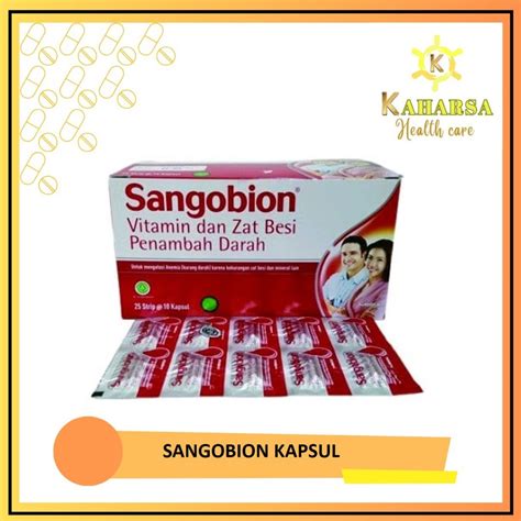 Jual SANGOBION KAPSUL Suplemen Zat Besi Penambah Darah Anemia